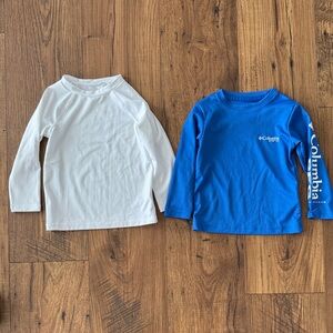 Bundle of 2 toddler long sleeve swim shirts, size 2T